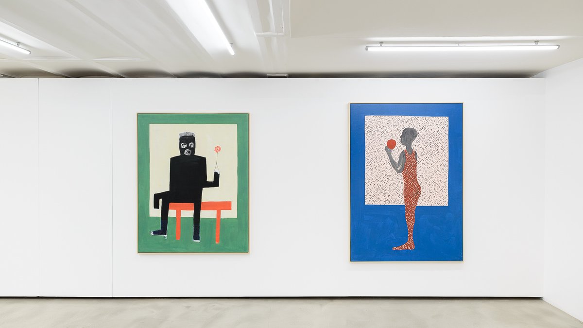 Vue de l’exposition « Amadou Sanogo : Yebali Lakali (Raconter l’invisible) » chez Magnin-A. Photo © Gregory Copitet. Courtesy Magnin-A