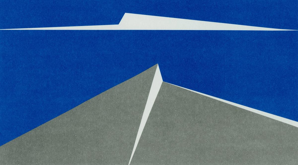 Terry Haass, Fragments of Spitsbergen, 2007, lithographie en couleur en hommage à Anna-Eva Bergman, Revue K, Paris