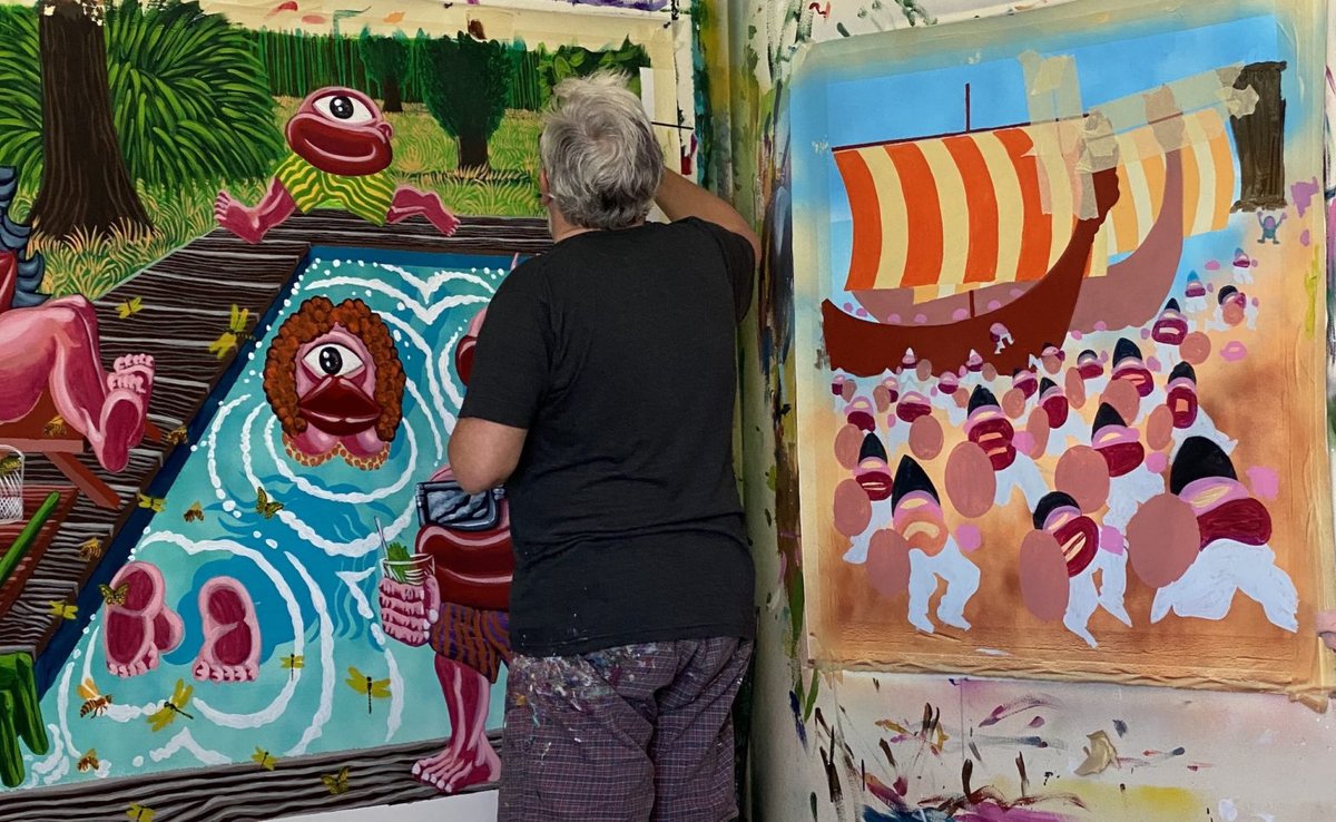 Hervé di Rosa dans son atelier. Courtesy Hervé di Rosa