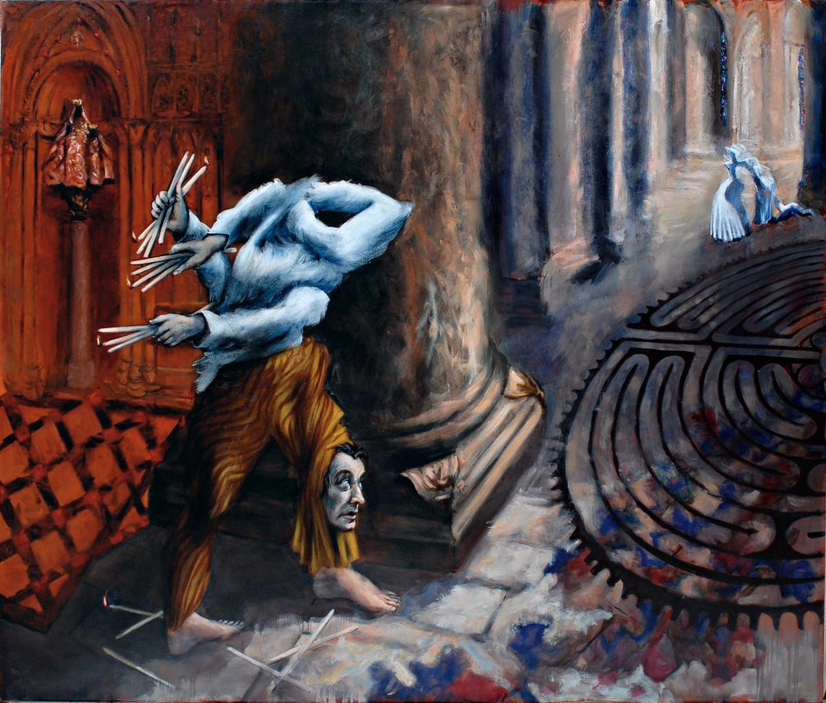 Gérard Garouste, Chartres, 2007, huile sur toile. Collection particulière, Paris. © Adagp, Paris, 2022. Courtesy Templon, Paris, Bruxelles, New York. Photo Bertrand Huet-Tutti