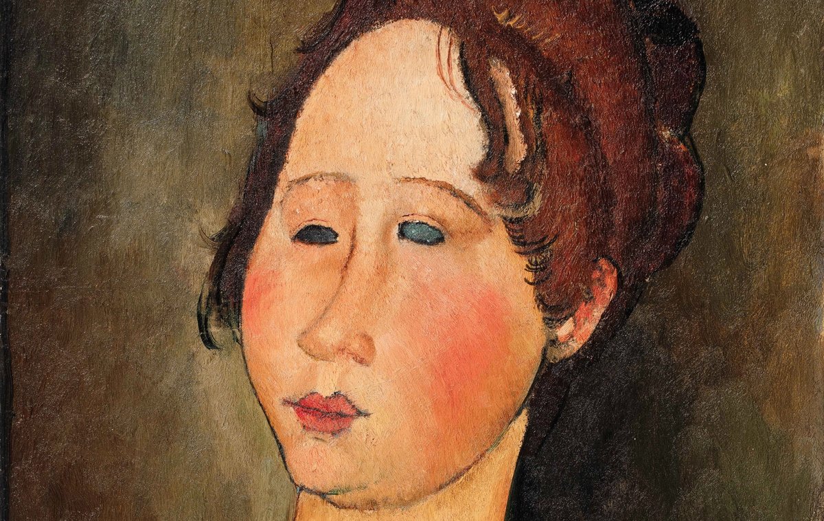 Amedeo Modigliani, La Bourguignonne, 1918, huile sur toile, 55 x 38 cm (détail). © Drouot / Giquello