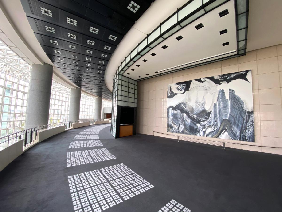 Silvère Jarrosson, Opéra pour Bastille, 2023, acrylique sur panneaux de bois, 480 x 550 cm. Courtesy de l’artiste