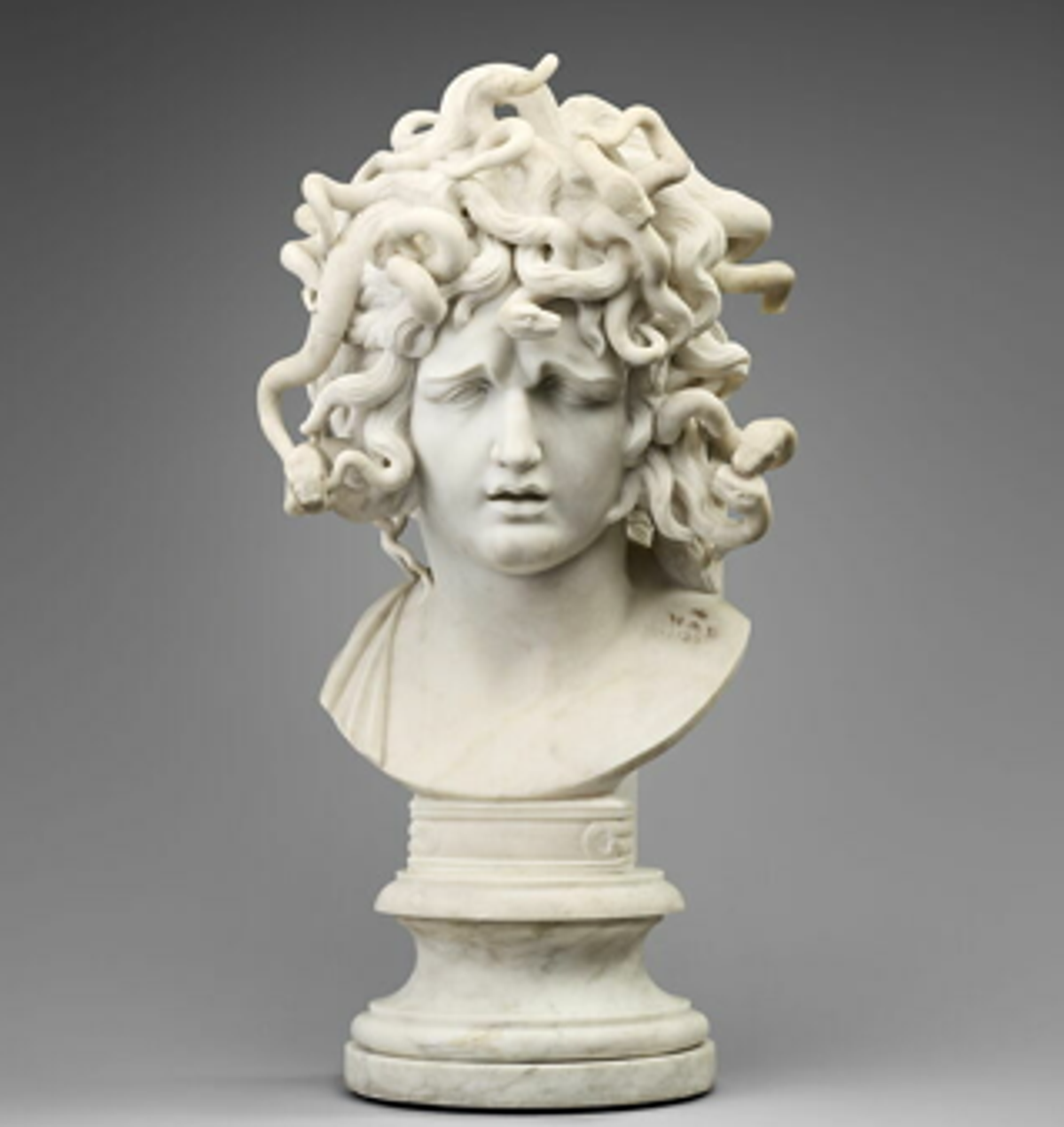 Le Bernin, Méduse, copie de la Méduse conservée aux Musei Capitolini (Rome), attribuée au Bernin, musée du Louvre, Paris. © Musée du Louvre, Dist. RMN – Grand Palais/Pierre Philibert