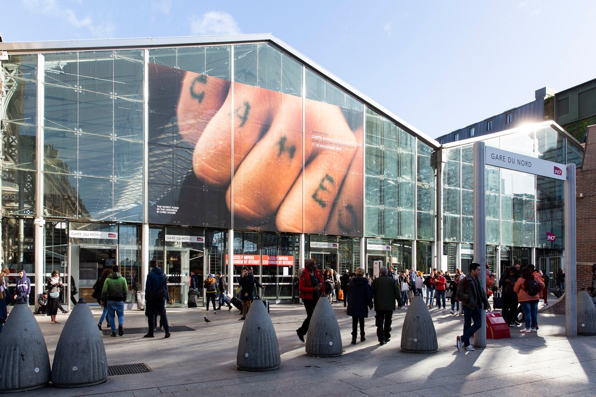Édition 2019 de la Carte Blanche Étudiants à la gare du Nord. © Picto Foundation