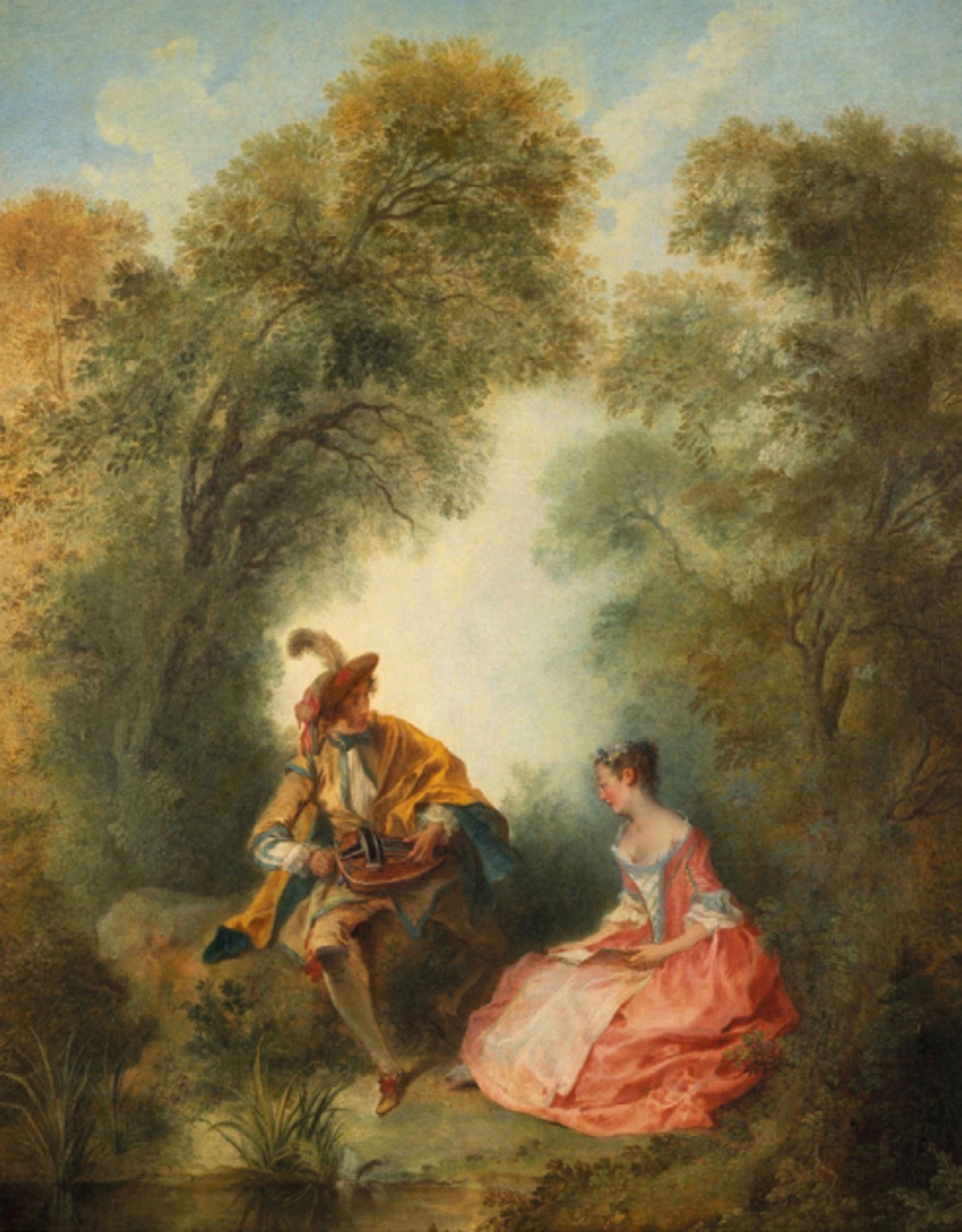 Nicolas Lancret, Le Joueur de vielle, première moitié du XVIIIe siècle, huile sur toile, est. 70 000-100 000 euros. © Drouot Estimations