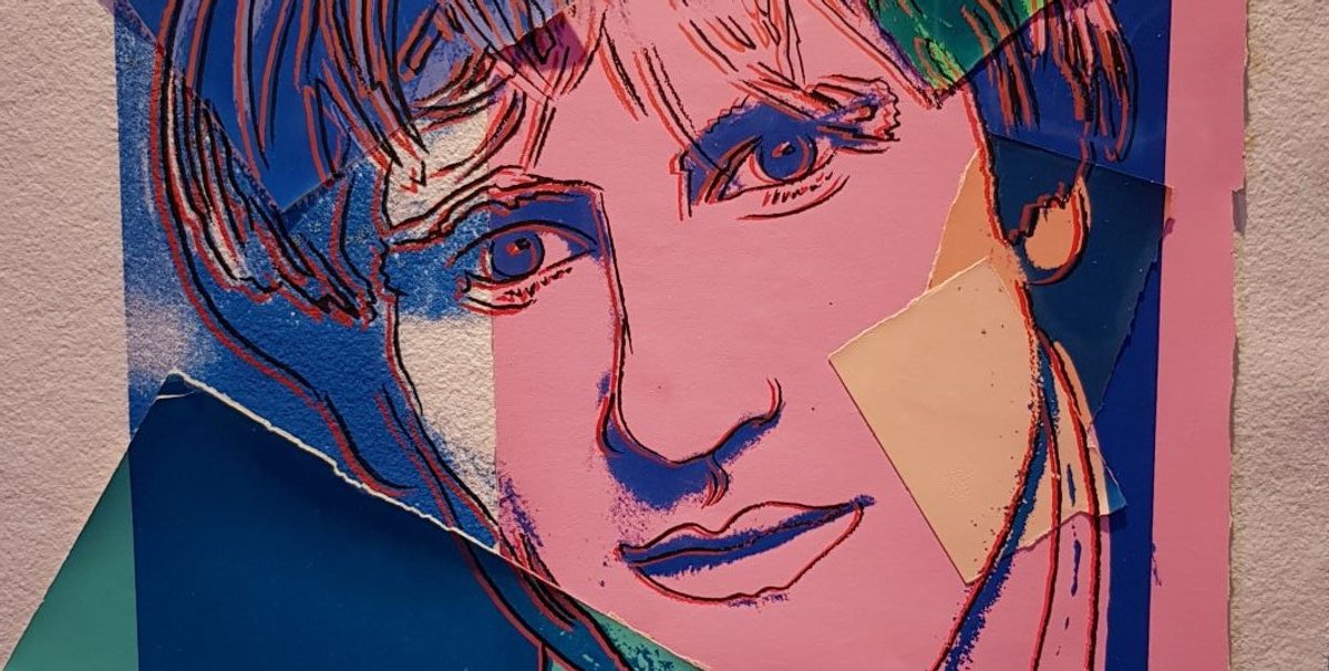 Andy Warhol, Gérard Depardieu, 1986, sérigraphie et collage. Galerie des Modernes. Photo : A. C.