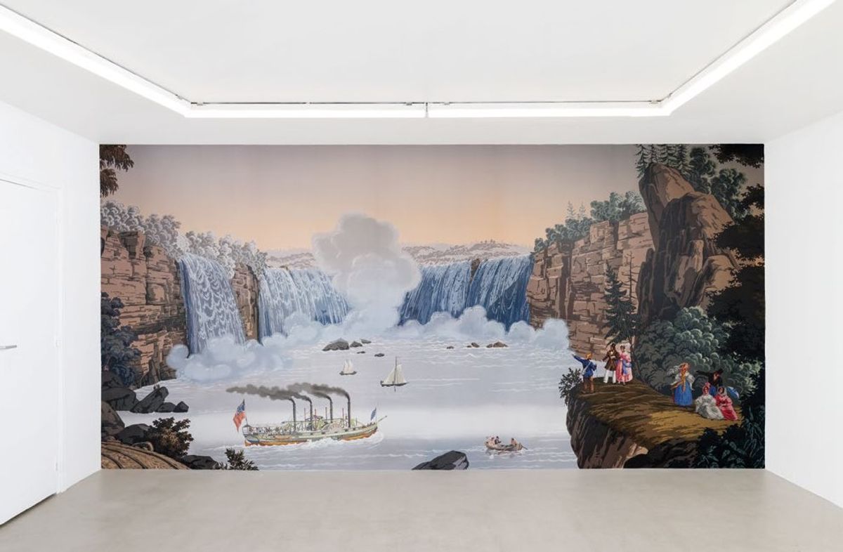 Vue de The Diplomatic Reception Room de Sophie Kovel, Cité internationale des arts, Paris, 2024.
Courtesy de Sophie Kovel et de Petrine, Paris, Düsseldorf. Photo Aurélien Mole