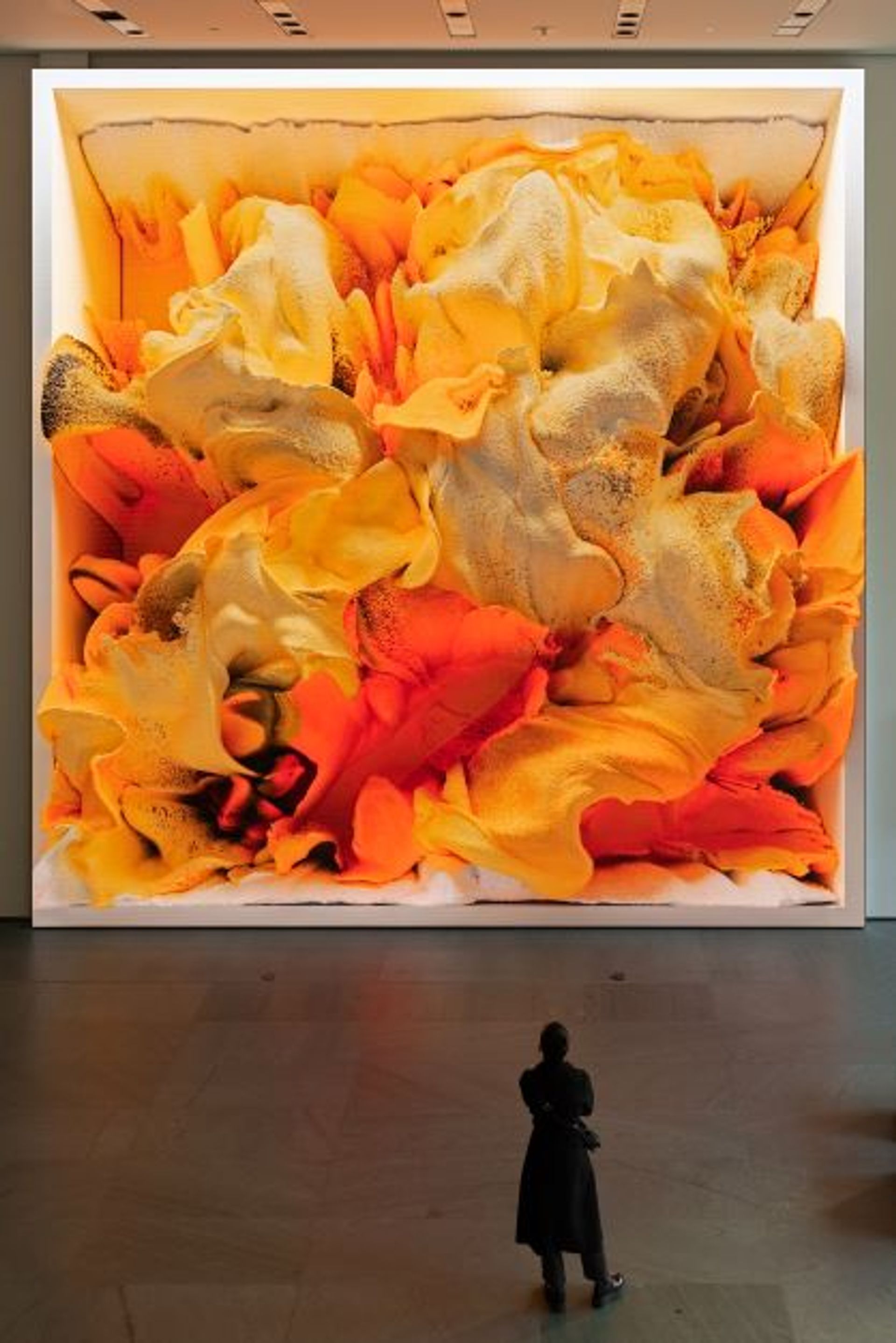 Vue de l’installation Unsupervised de Refik Anadol, The Museum of Modern Art, New York, 2022. 

© 2022 The Museum of Modern Art. Photo Robert Gerhardt