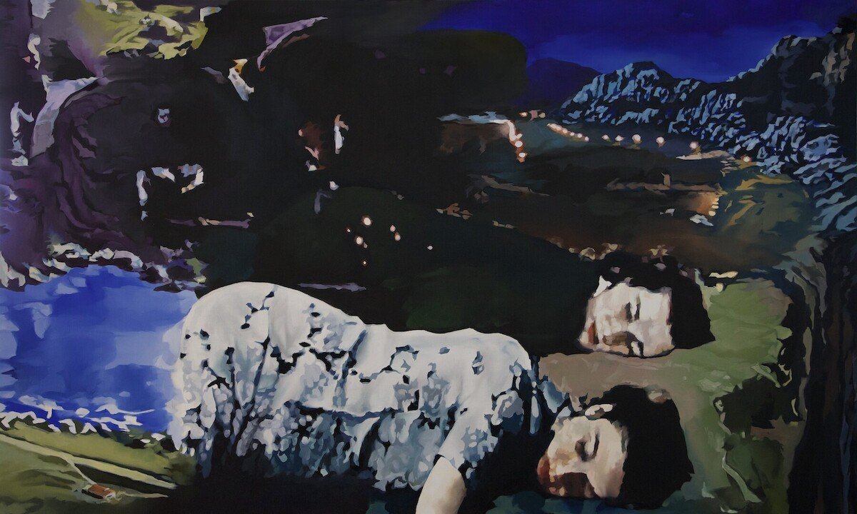 Barbara Navi, L'heure bleue, 2024. Galerie Valerie Delaunay. Exposé sur Art Paris Art Fair