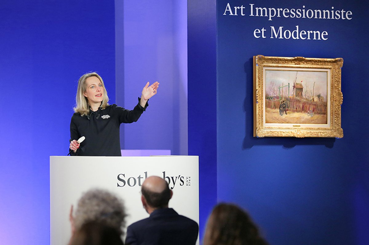 Vincent van Gogh, Scènes de rue à Montmartre (impasse des Deux Frères et le Moulin à Poivre), 1887. Courtesy Sotheby’s et Mirabaud Mercier