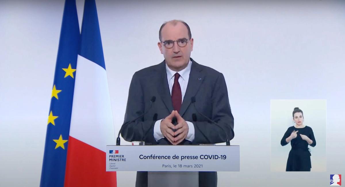 Jean Castex, Premier ministre, lors de ses annonces hier soir. © Services du Premier ministre