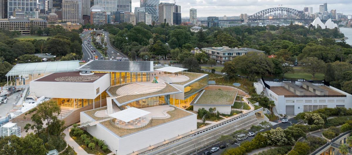 Vue du nouveau bâtiment de l'Art Gallery of New South Wales, à Sydney, conçu par Sanaa. Photo : Iwan Baan