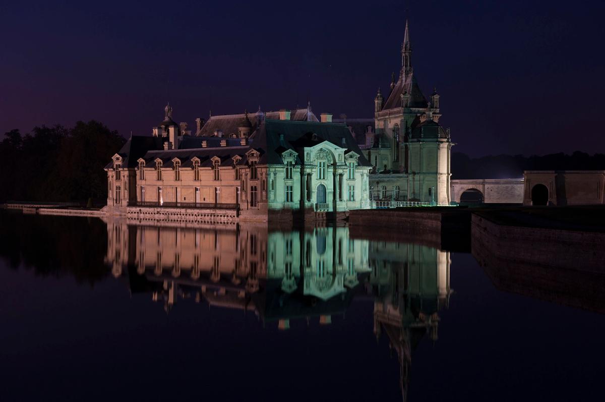 Château de Chantilly de nuit. © Béatrice Lecuyer Bibal