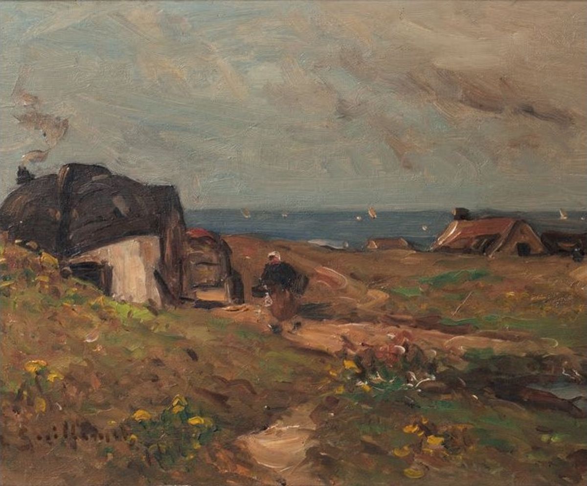 Jacques de Vilmarest, Quai à Boulogne, 1922, huile sur carton, musée de Boulogne-sur-Mer. Courtesy du musée de Boulogne-sur-Mer/ Xavier Nicostrate