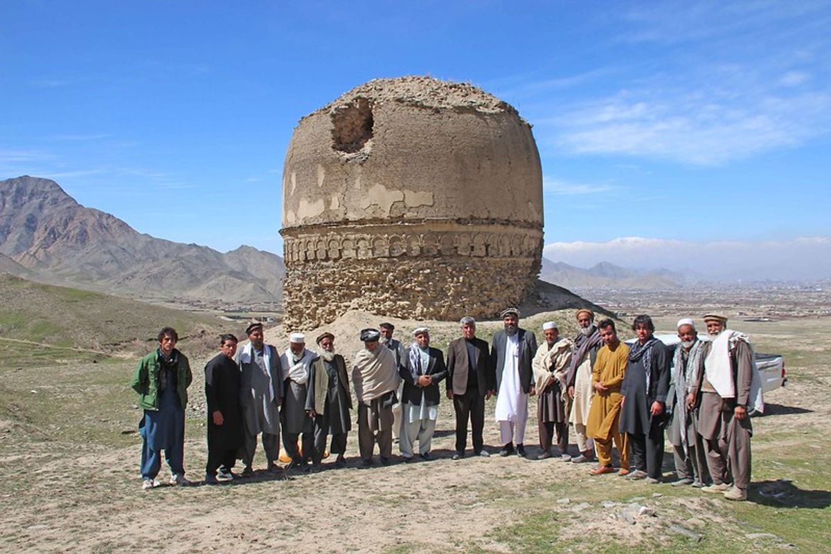 Lancement du projet de réhabilitation de stupa à Shewaki, en Afghanistan, le 15 mars 2020. © Organisation de consultation sur le patrimoine culturel afghan - ACHCO