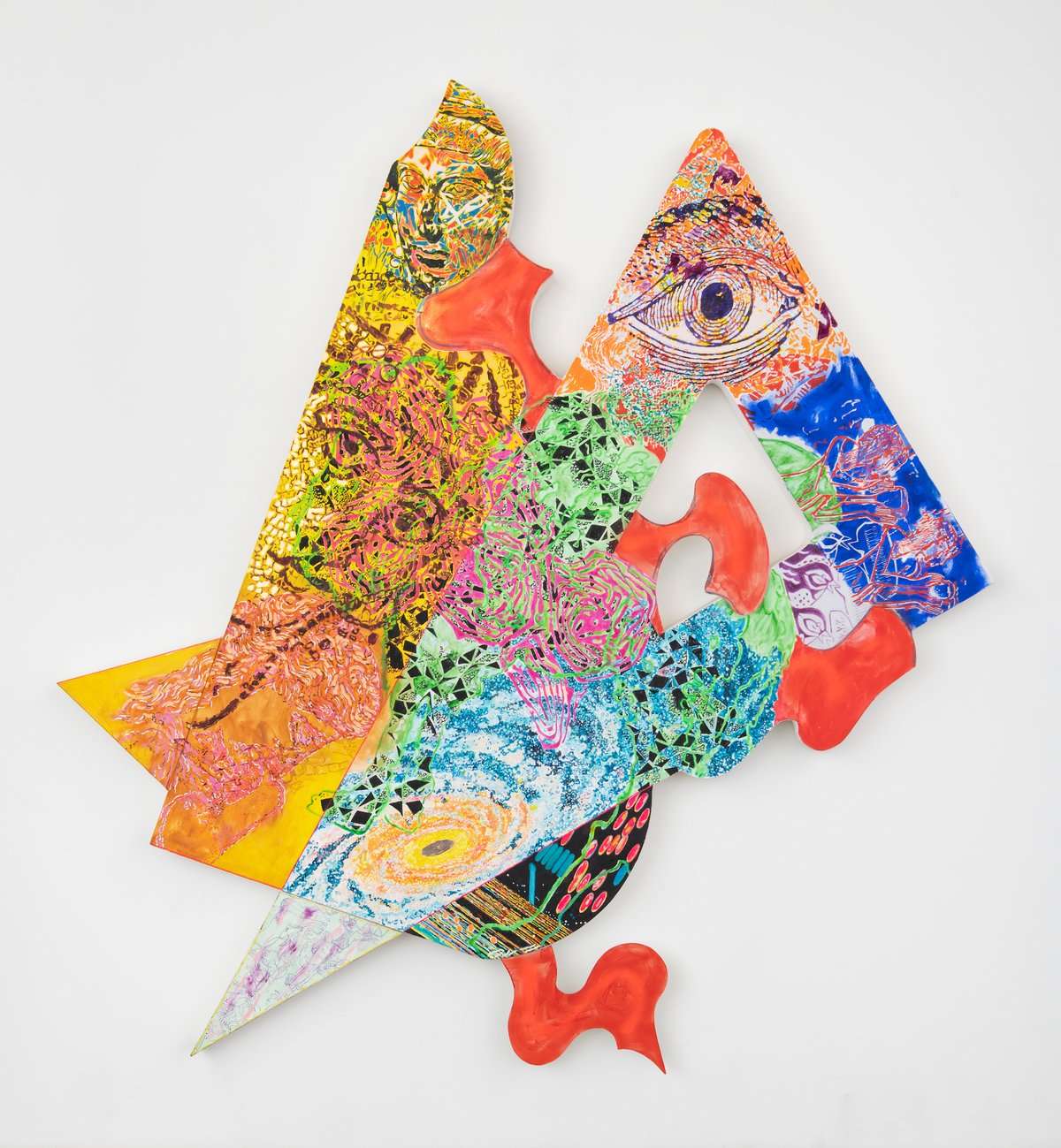 Nancy Graves, On the Changing Skin of the Moment, 1991, panneau peint et découpé. © Nancy Graves Foundation. Courtesy Ceysson & Bénétière