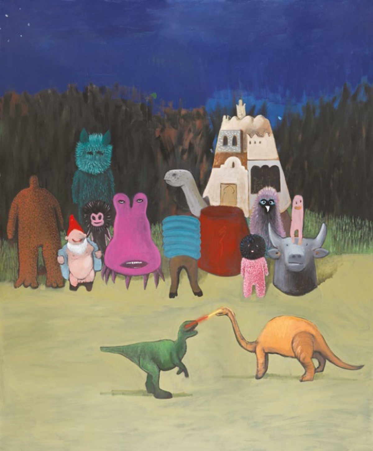 Mohamed Ben Slama, Orange, 2018, huile sur toile. Courtesy galerie Patricia Dorfmann