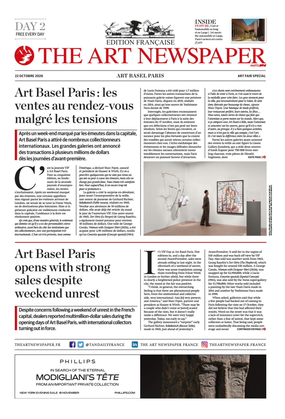 Art Basel Paris 2026, Daily #2