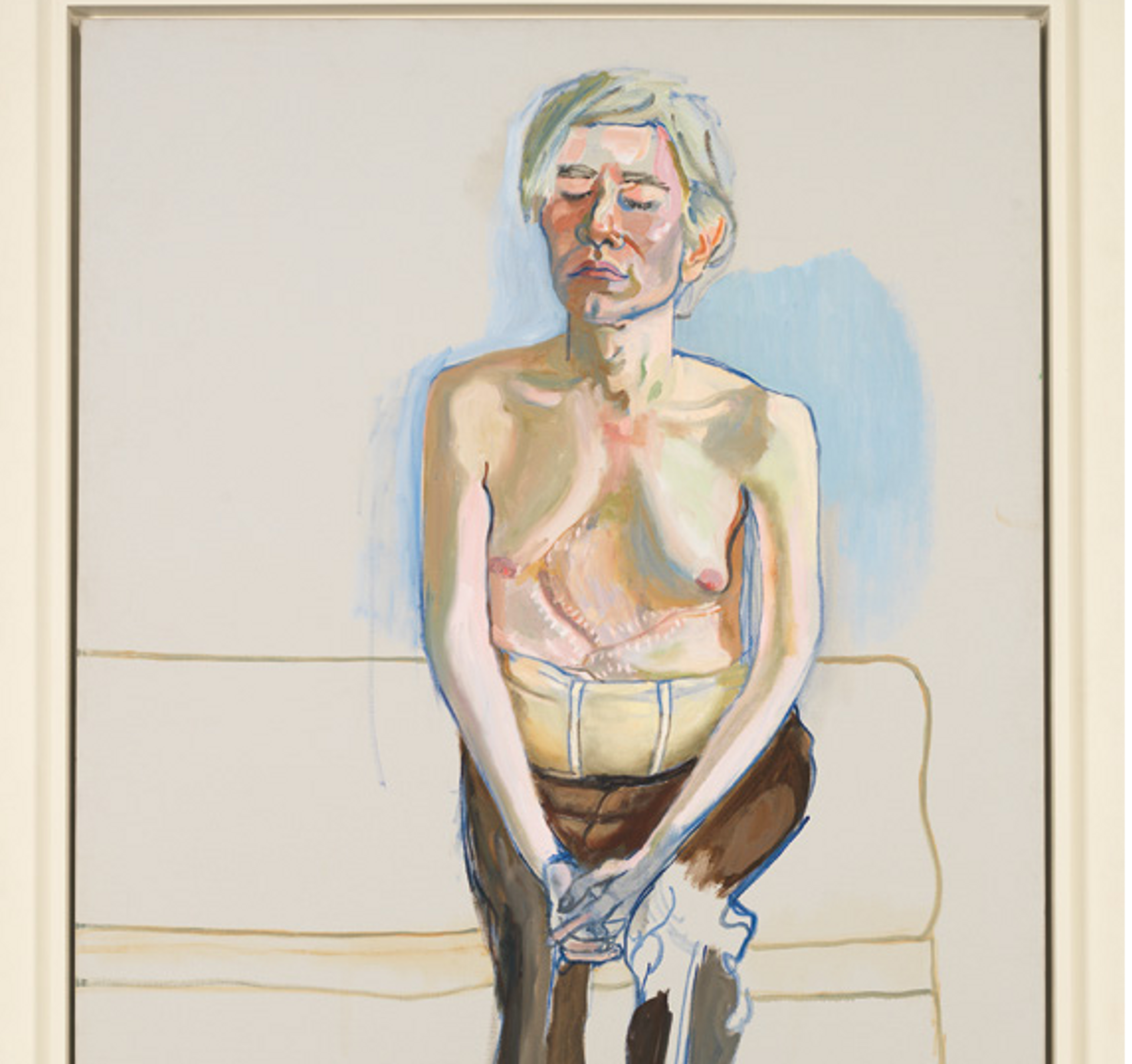 Alice Neel, Andy Warhol, 1970, huile sur toile, Whitney Museum of American Art, New York. © The Estate of Alice Neel, courtesy David Zwirner. Photo Scala