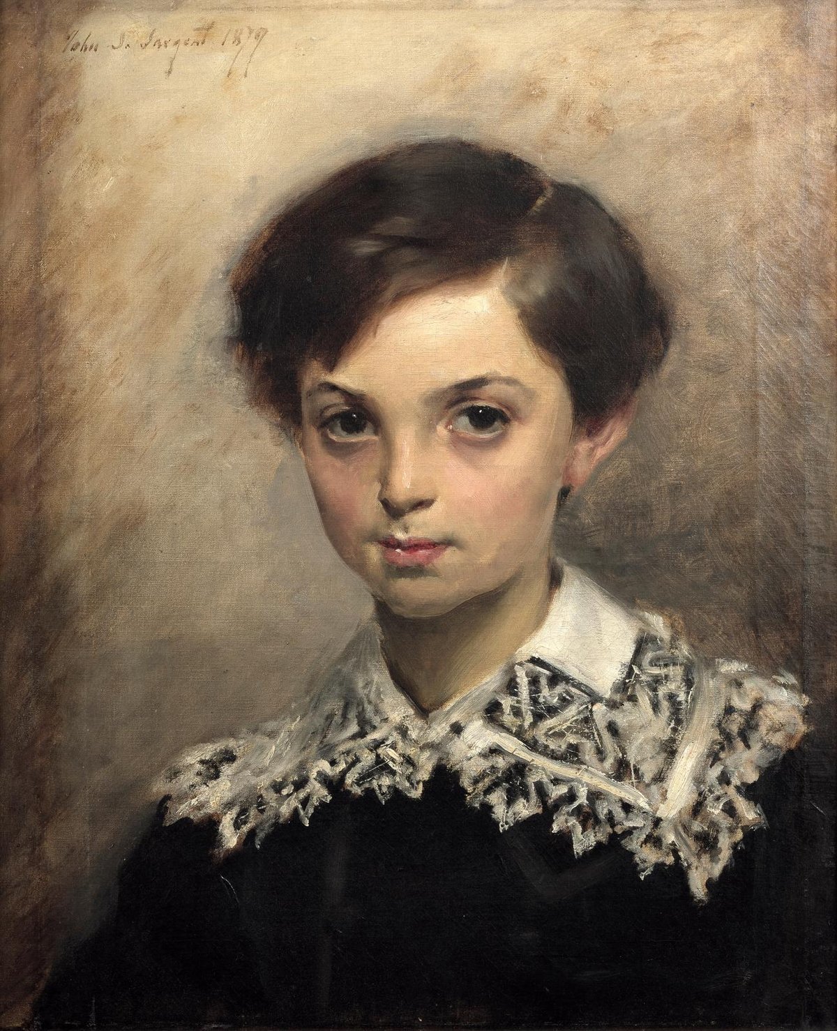 John Singer Sargent (1856-1925), Portrait d’enfant, René Kieffer, 1879, huile sur toile, 46 x 38 cm. © Aurélien Lechertier