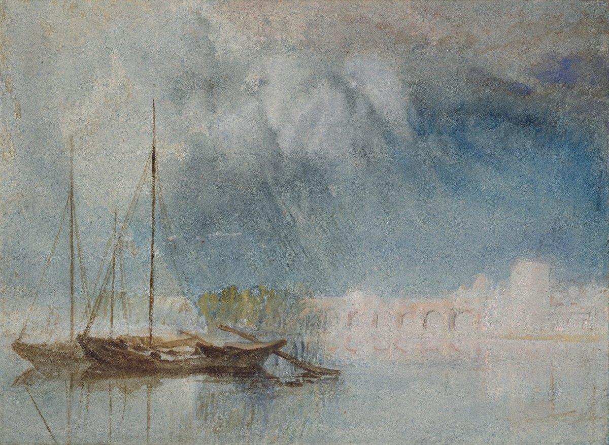Joseph Mallord William Turner, Nantes, pont de Pirmil, 1830, aquarelle sur papier, Ashmolean Museum, University of Oxford. Courtesy de l’Ashmolean Museum, University of Oxford