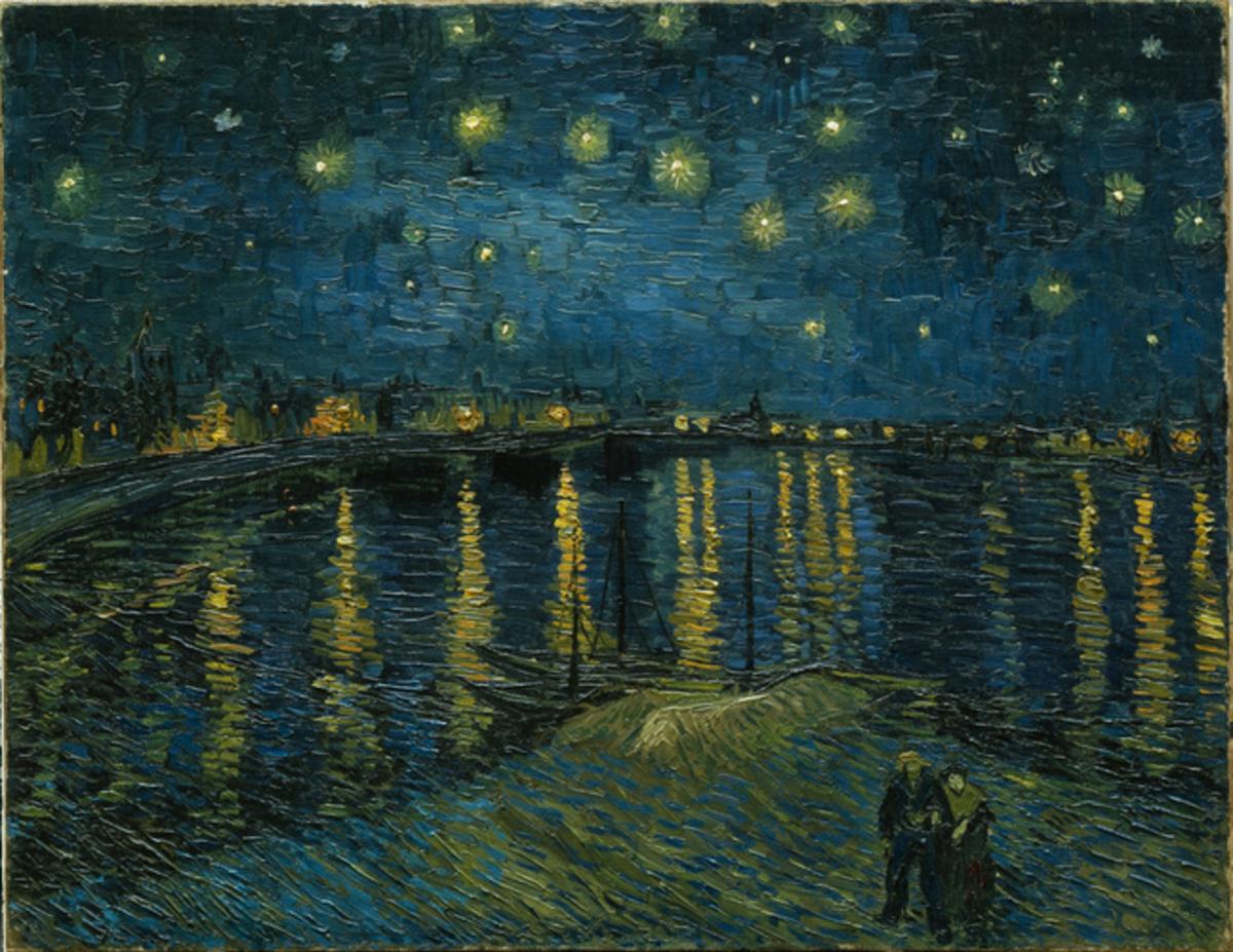 Vincent van Gogh, La nuit étoilée sur le Rhône, 1888, huile sur toile. © Musée d’Orsay