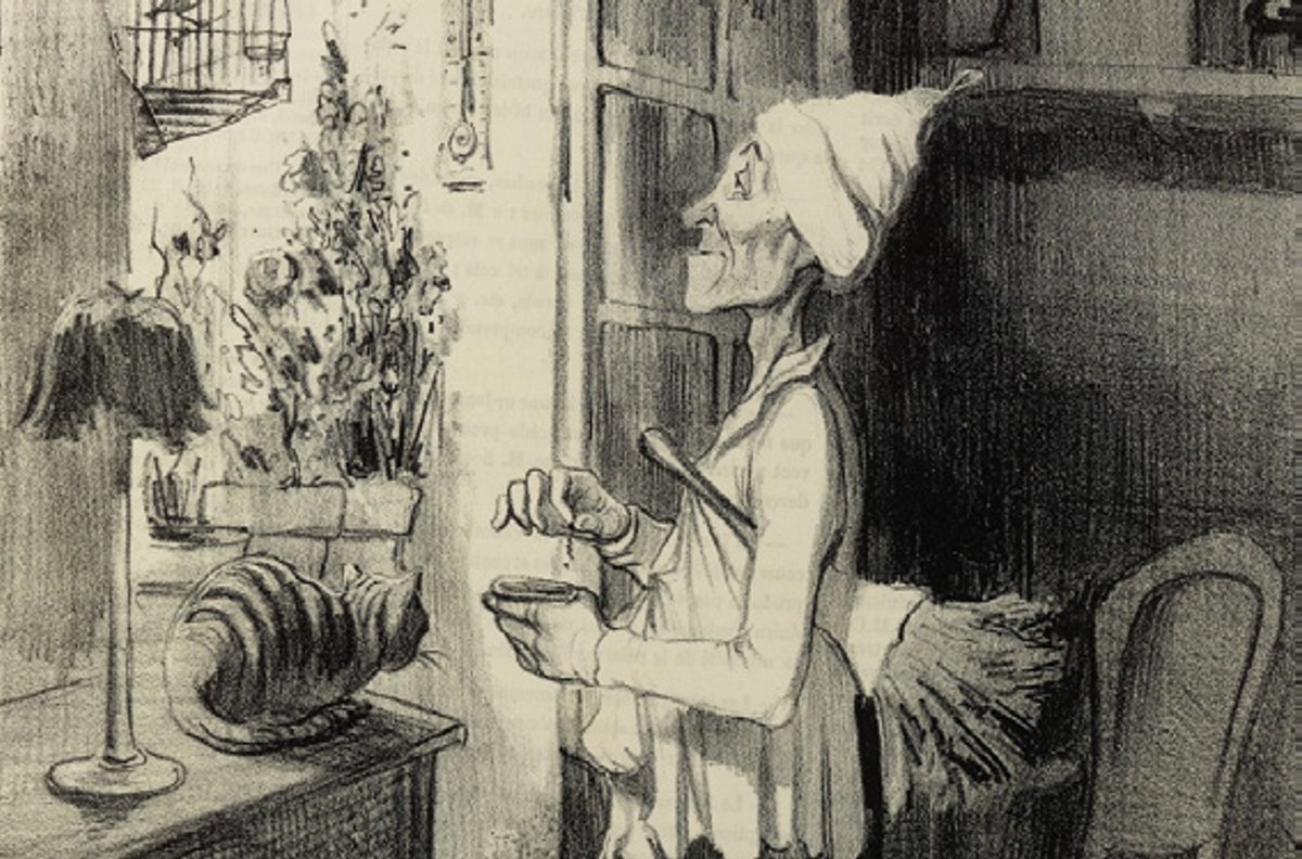 Honoré Daumier, La Journée du célibataire (détail), 1839, lithographie. © Paris Musées/Maison de Balzac