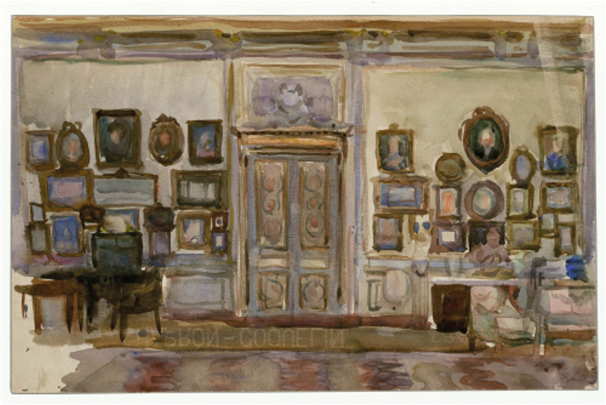 Adrien Karbowsky, Étude pour le salon des pastels, 1907, aquarelle.
© INHA