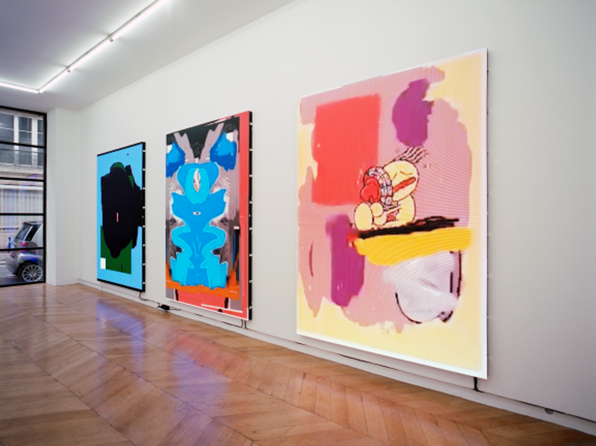 Vue de l’exposition «GIFs» de Linus Bill + Adrien Horni, galerie Allen, 2020. Courtesy des artistes et galerie Allen, Paris, D.R.