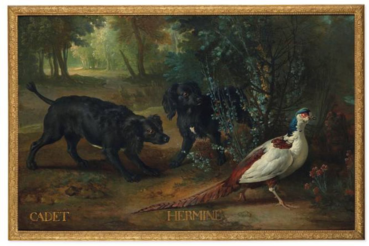Jean-Baptiste Oudry, Cadet et Hermine, huile sur toile. © D.R.