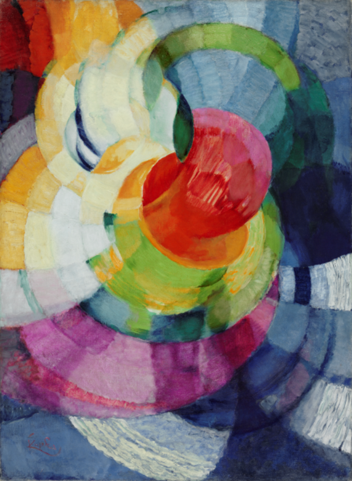 František Kupka, Disques de Newton. Étude pour Fugue à deux couleurs, 1912, huile sur toile, Philadelphia Museum of Art.
Courtesy du Philadelphia Museum of Art