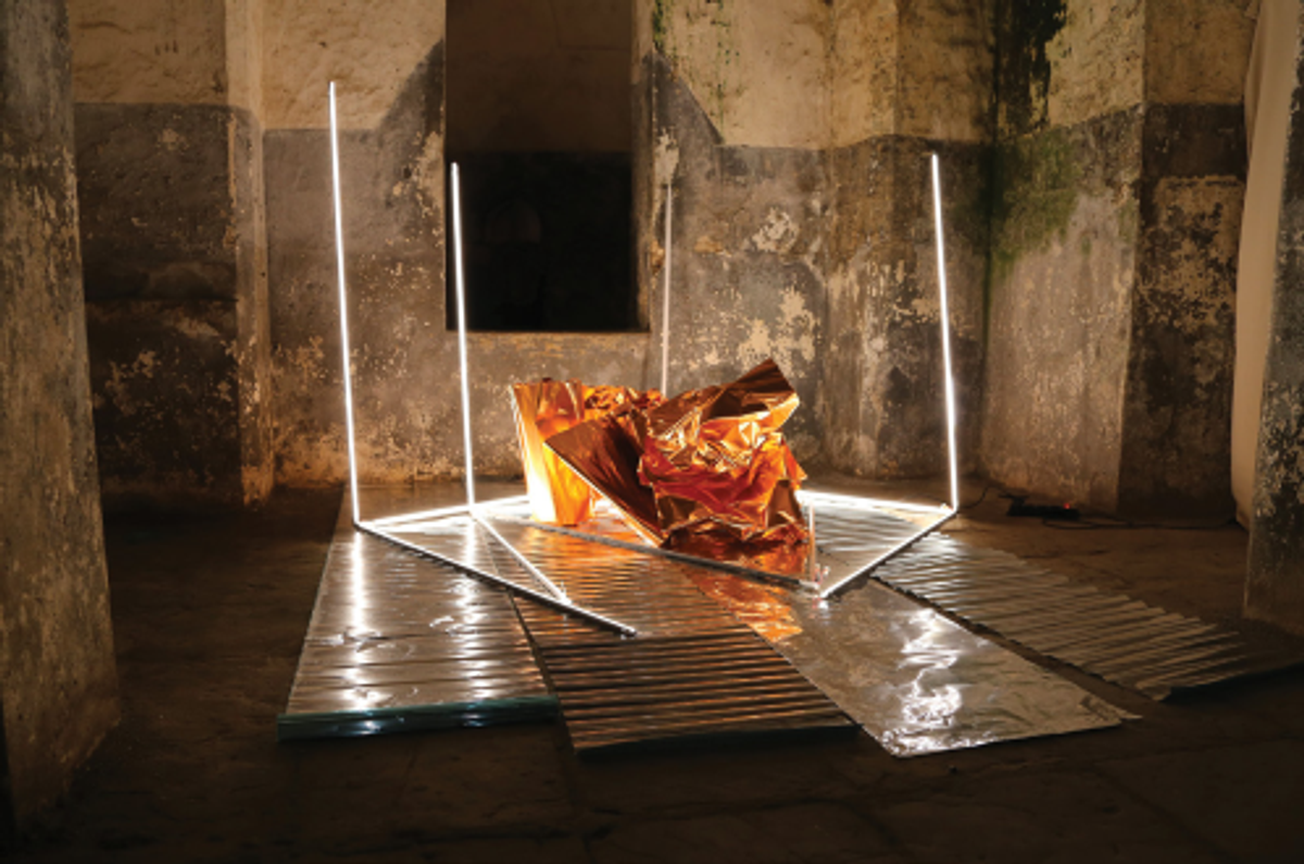 Installation de Younès Atbane dans la prison du Mechouar, Tanger, 2020.
© Photo Mathilde Le Masson