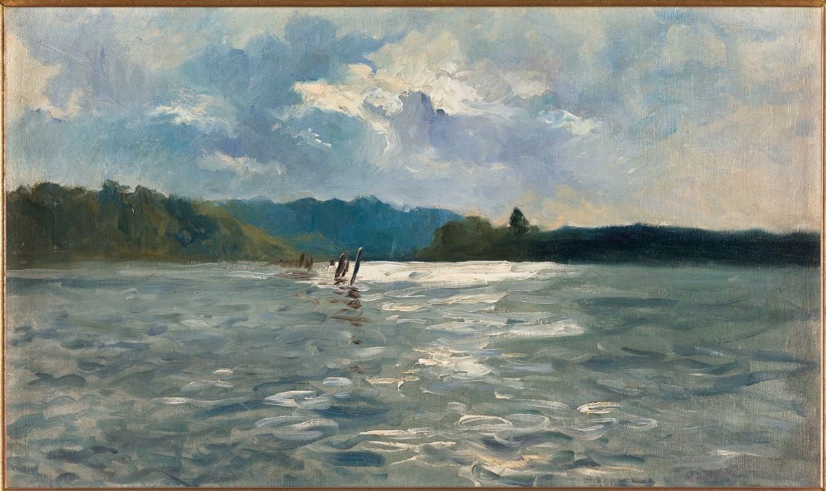 Paul Huet, La Laïta à marée haute, 1865, huile sur toile, musée des Beaux-Arts de Quimper. © GrandPalaisRmn/Mathieu Rabeau
