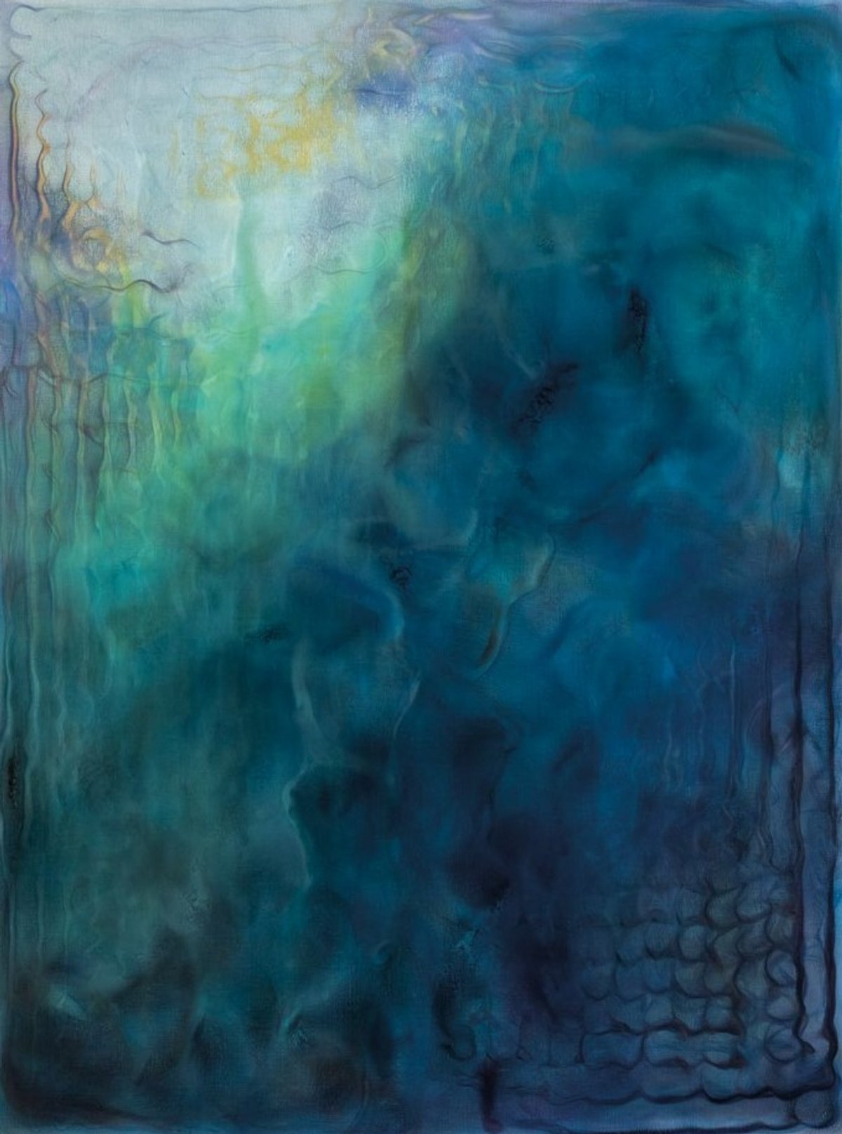 Oliver Beer, Resonance Painting (He Came from the Sun), 2025, pigment sur toile. Courtesy de l’artiste et d’Almine Rech. Photo Melissa Castro Duarte