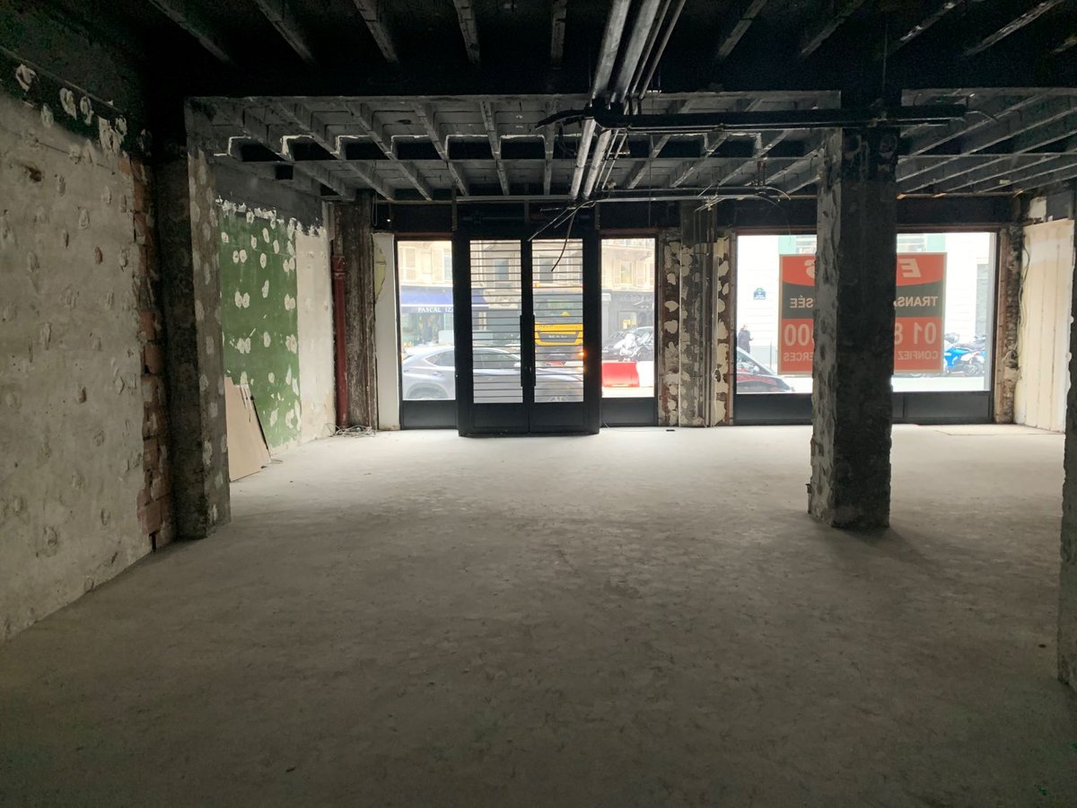 Vue avant travaux du futur espace de la Galerie Nathalie Obadia rue du faubourg Saint-Honoré, à Paris 8e. Photo: Nathalie Obadia, D.R.