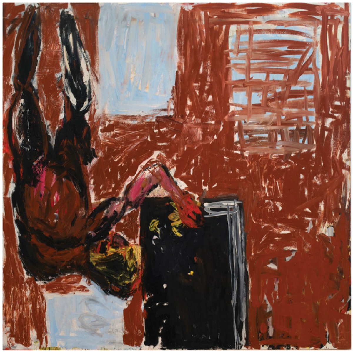 Georg Baselitz, Sterne im Fenster, 1982, huile sur toile.
© Georg Baselitz. Courtesy de la galerie Thaddaeus Ropac, Londres, Paris, Salzbourg, Séoul. Photo John Berens