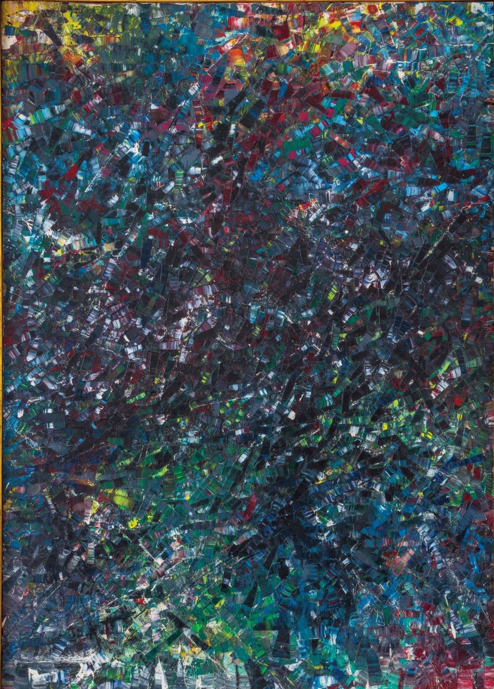 Jean-Paul Riopelle, La Sombreuse, 1954, huile sur toile. Est. 2,5-4 millions d’euros. © Christie’s