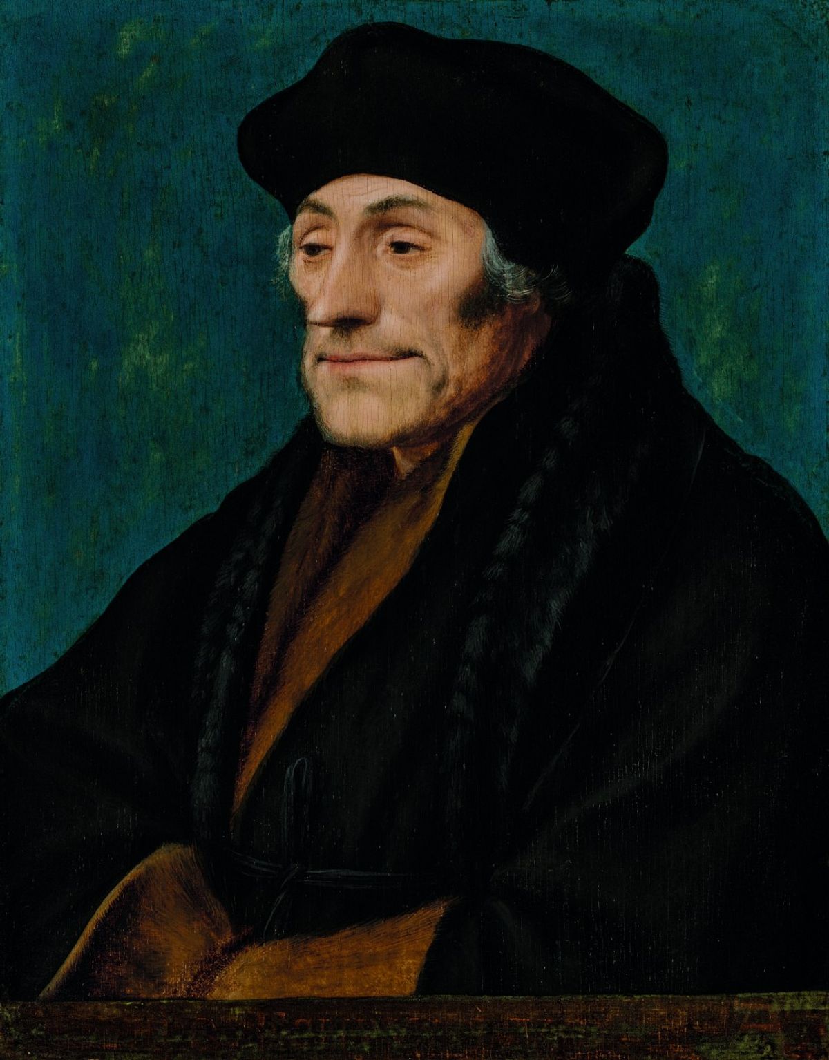 Hans Holbein le jeune (1497/1498 - 1543), Portrait de Desiderius Erasmus, vers 1532, collection Fenix.