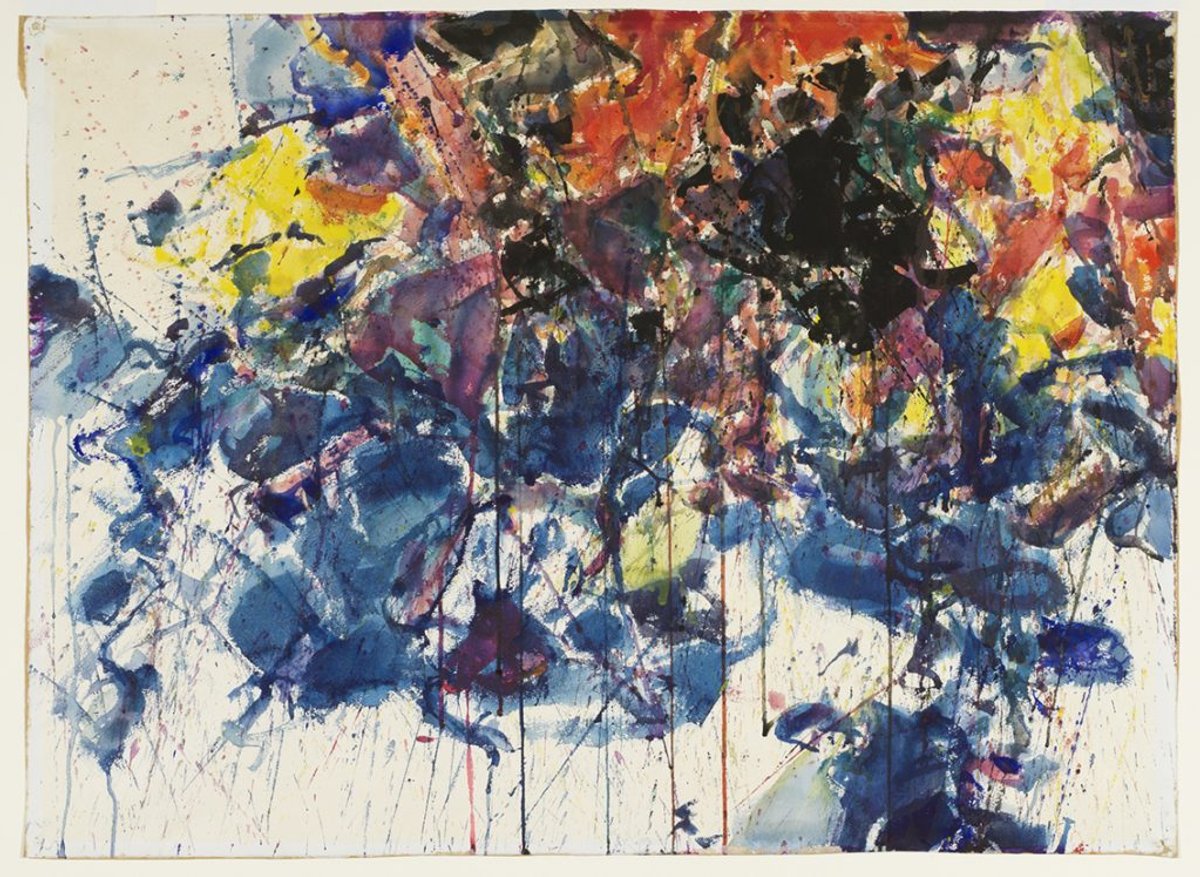 Sam Francis, Black & Blue, 1958. Courtesy Courtauld Gallery, Londres, D.R.