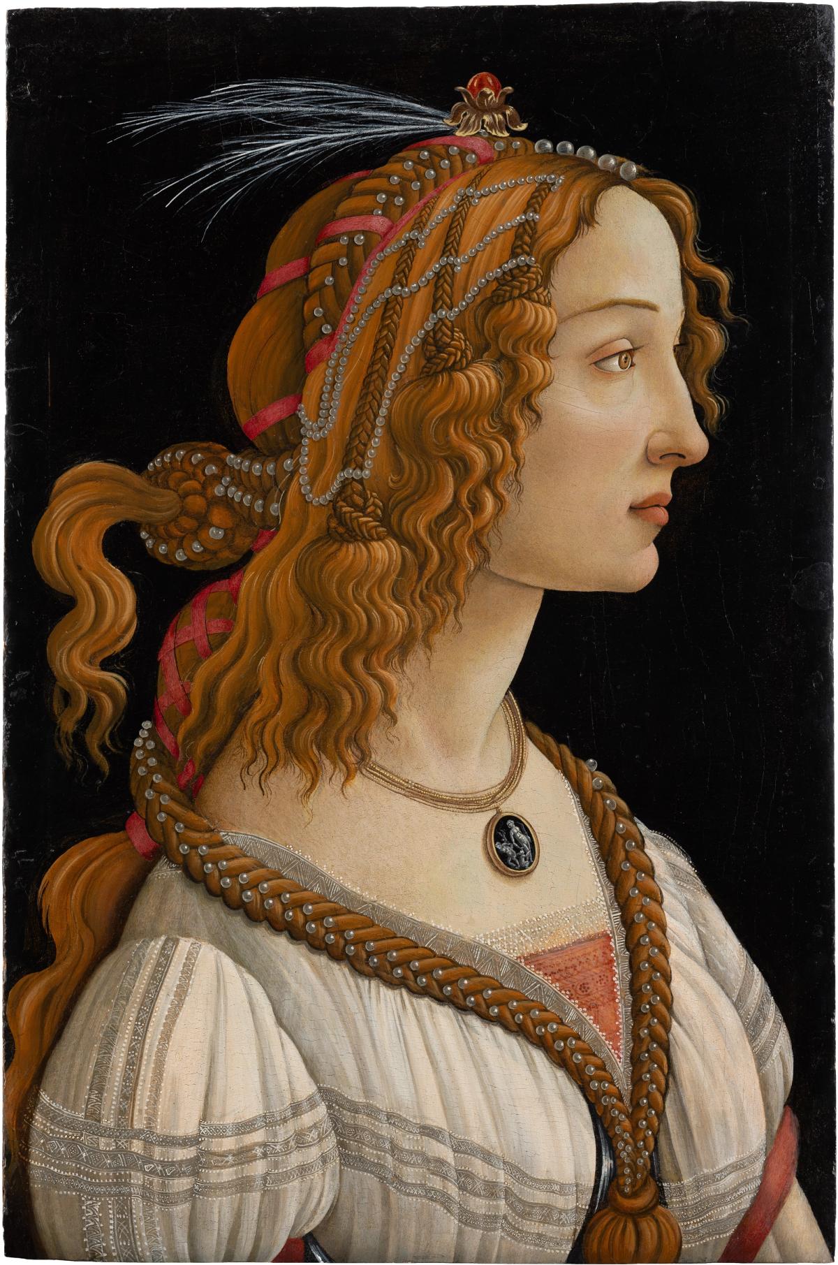 Alessandro Filipepi, dit Sandro Botticelli, Portrait de jeune femme dit La Belle Simonetta, vers 1485, tempera et huile sur bois de peuplier, Städel Museum, Francfort-sur-le-Main. © Städel Museum, Frankfurt am Main
