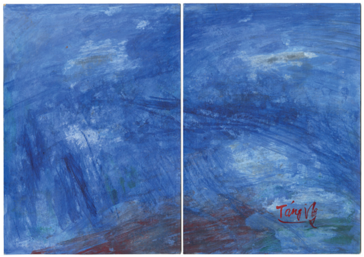 T’ang Haywe, Sans titre, 1983-1984, gouache et aquarelle sur carton Kyro. © T’ang Haywen. Photo RMN-Grand Palais (musée Guimet, Paris)/Thierry Ollivier