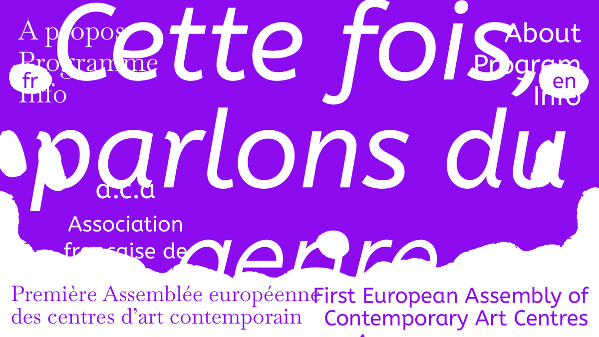 Première Assemblée européenne des centres d’art contemporain. Photo: D.R.