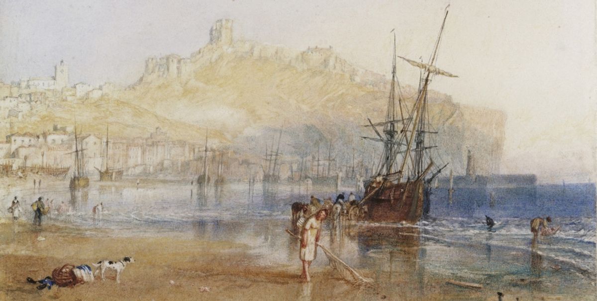 William Turner, Scarborough, vers 1825, aquarelle et graphite sur papier, 15,7 x 22,5 cm. Photo : Tate. © Tate