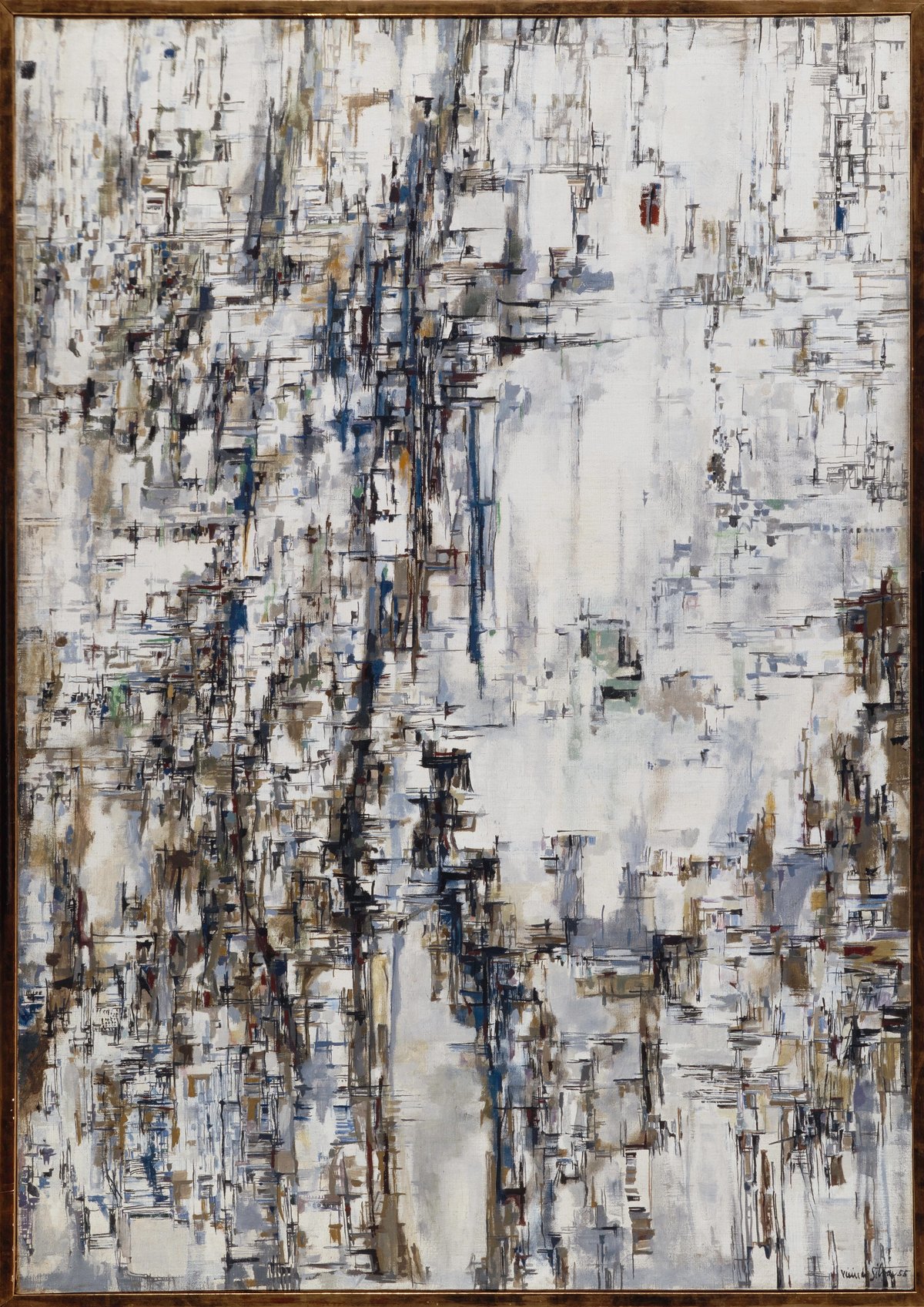Maria Helena Vieira da Silva, Jardins suspendus, 1955, huile sur toile, 162 x 113,5 cm. Collection Centre Pompidou, Paris/Musée national d’art moderne - Centre de création industrielle. © Adagp, Paris. Photo : Centre Pompidou, MNAM-CCI/Philippe Migeat/Dist. RMN-GP