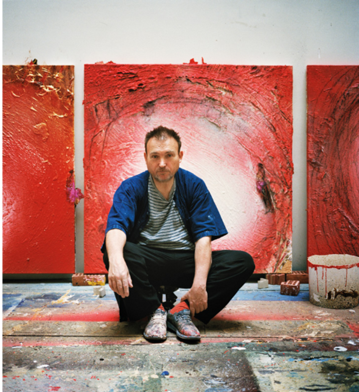 Miquel Barceló dans son atelier. ©François Halard