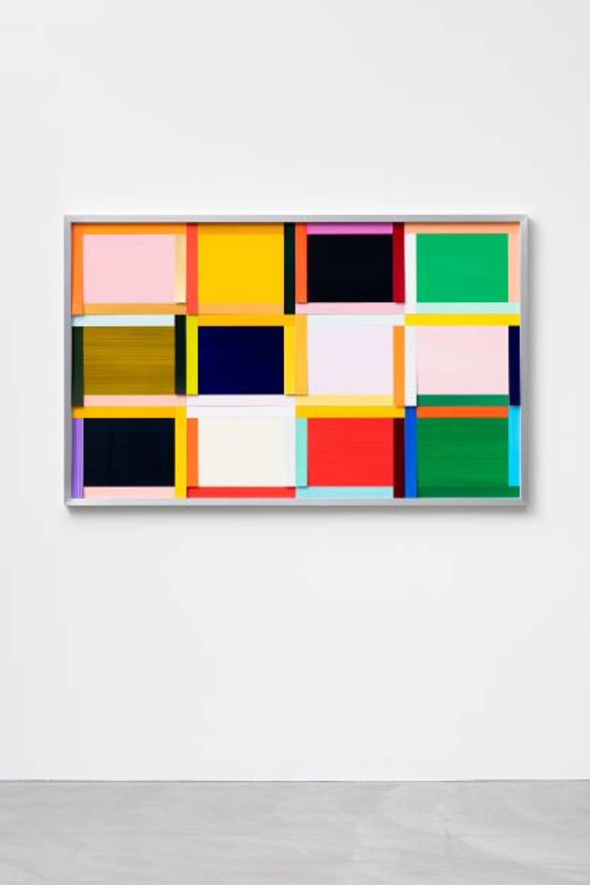 Imi Knoebel, Basel Fenster 7 Ed. (Entwurf Nr. 9 von 12), 2020, acrylique sur film plastique.
© Imi Knoebel. Courtesy de la galerie von Bartha