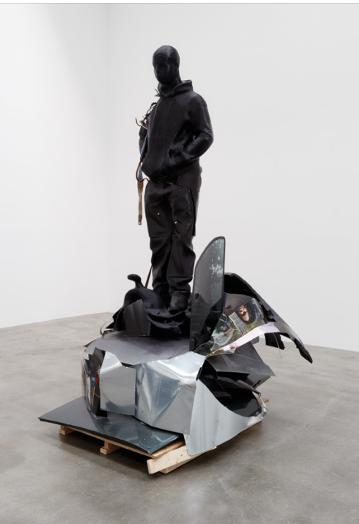 Mohamed Bourouissa, Caleb on the Horse, 2018, techniques mixtes. Courtesy de Mennour, Paris, et de BLUM, Los Angeles, Tokyo et New York