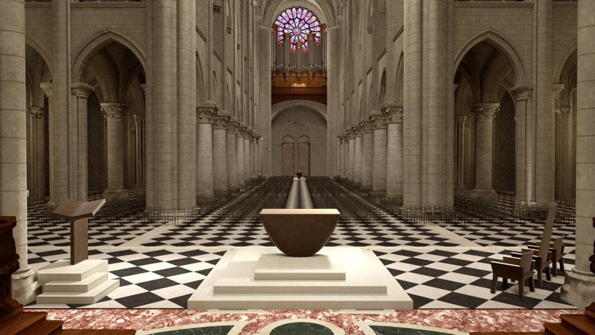 Préfiguration du nouveau mobilier de Guillaume Bardet pour Notre-Dame de Paris. © Guillaume Bardet et galerie kreo. Photo : D.R.