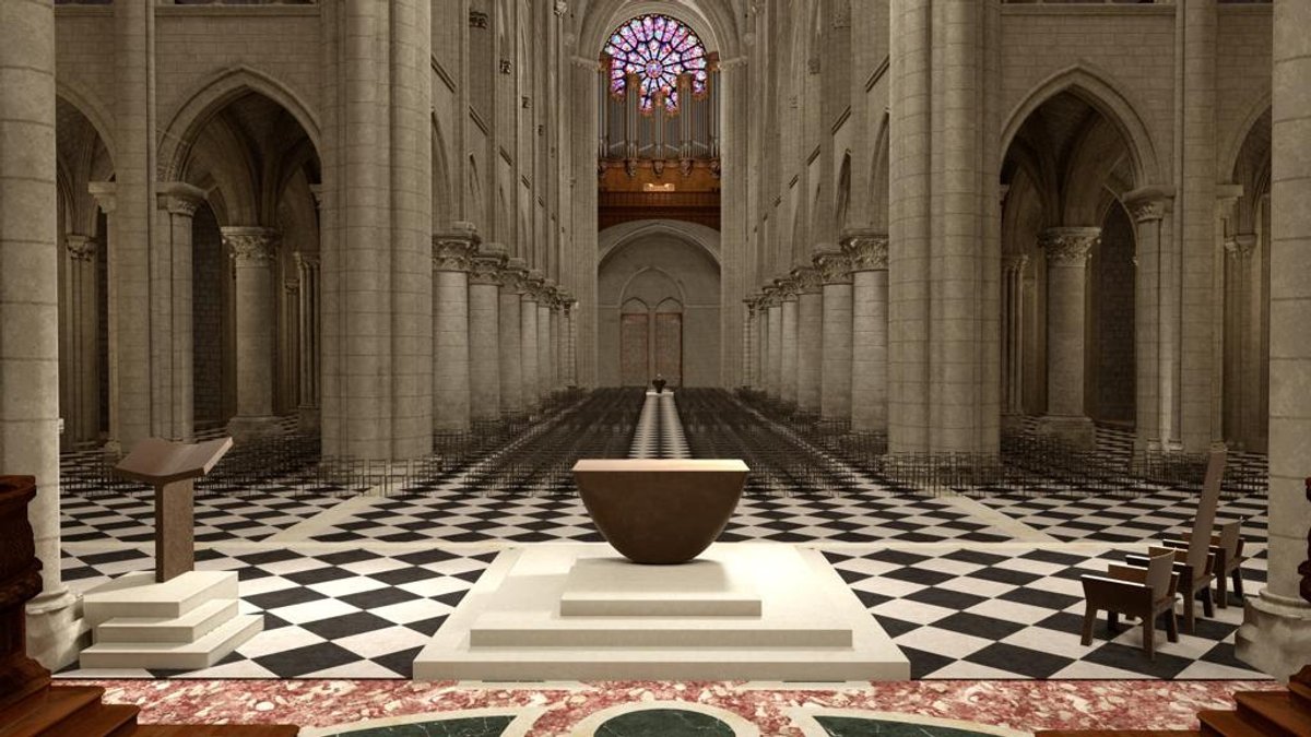 Préfiguration du nouveau mobilier de Guillaume Bardet pour Notre-Dame de Paris. © Guillaume Bardet et galerie kreo. Photo : D.R.