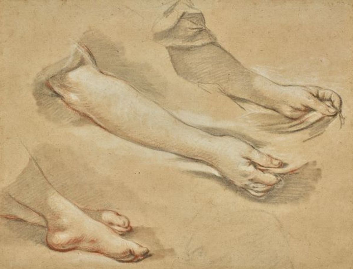 François Boucher, Étude pour La Lumière du monde, crayons et estompe. Courtesy de la galerie Eric Coatalem